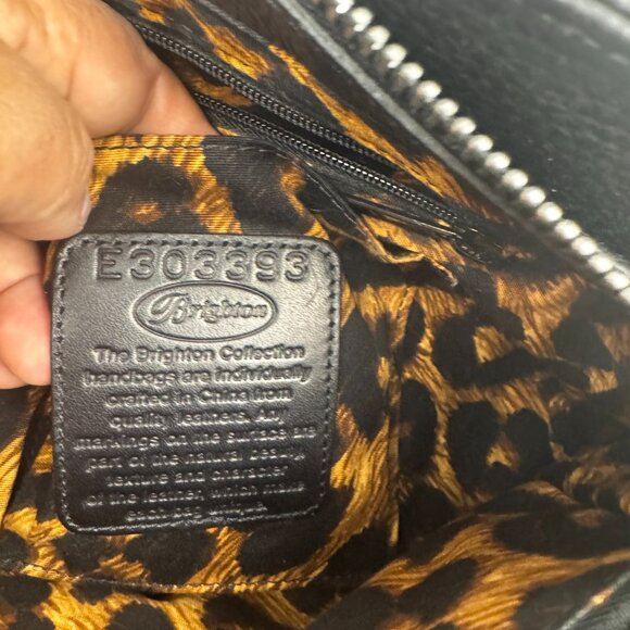 Brighton Black Pebble Leather Gator Embossed Purse Shoulder - Picture 14 of 16